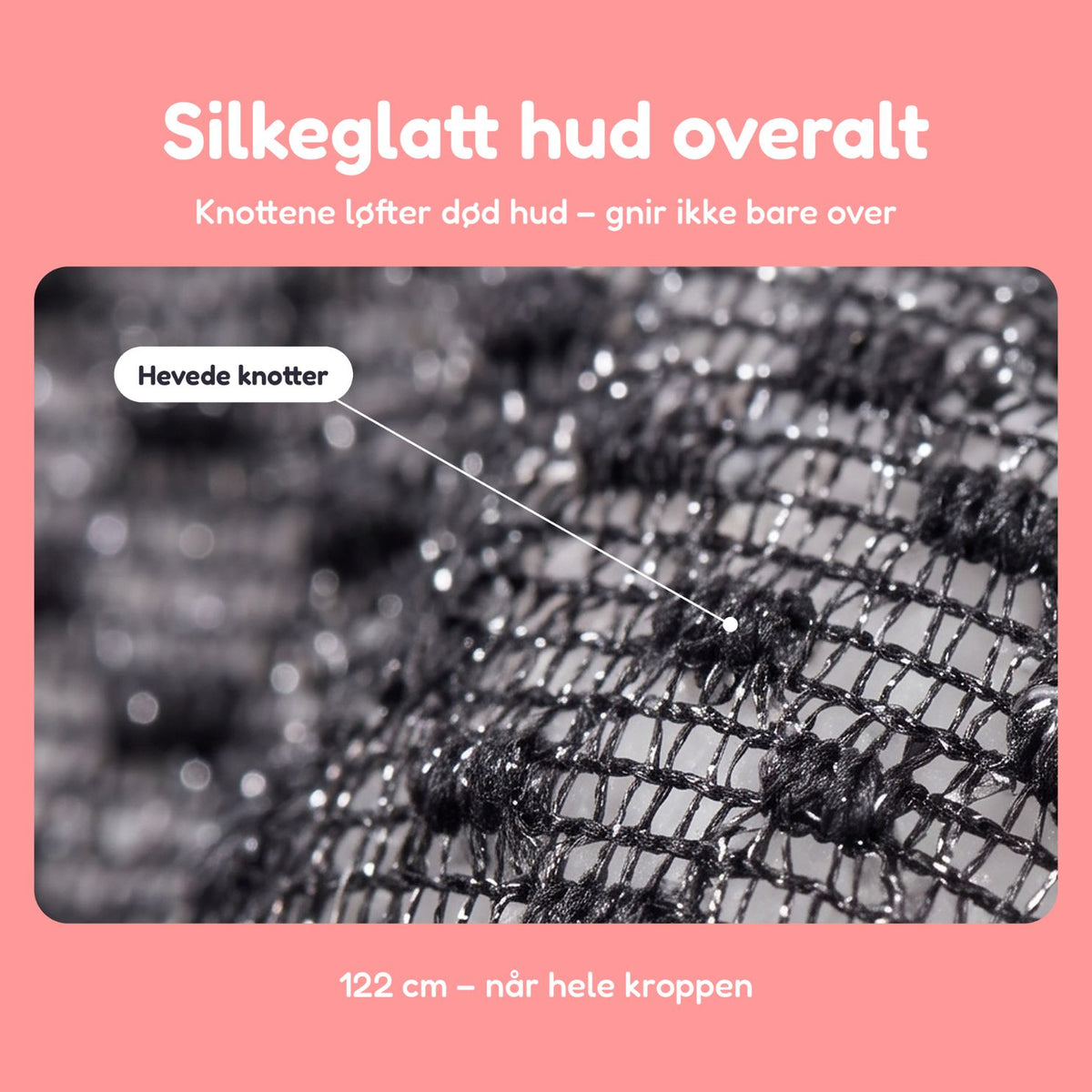 Silkeglatt Eksfoliering Håndkle